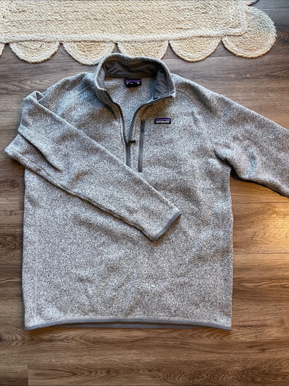 Patagonia Heather Gray Quarter-Zip Fleece Pullover